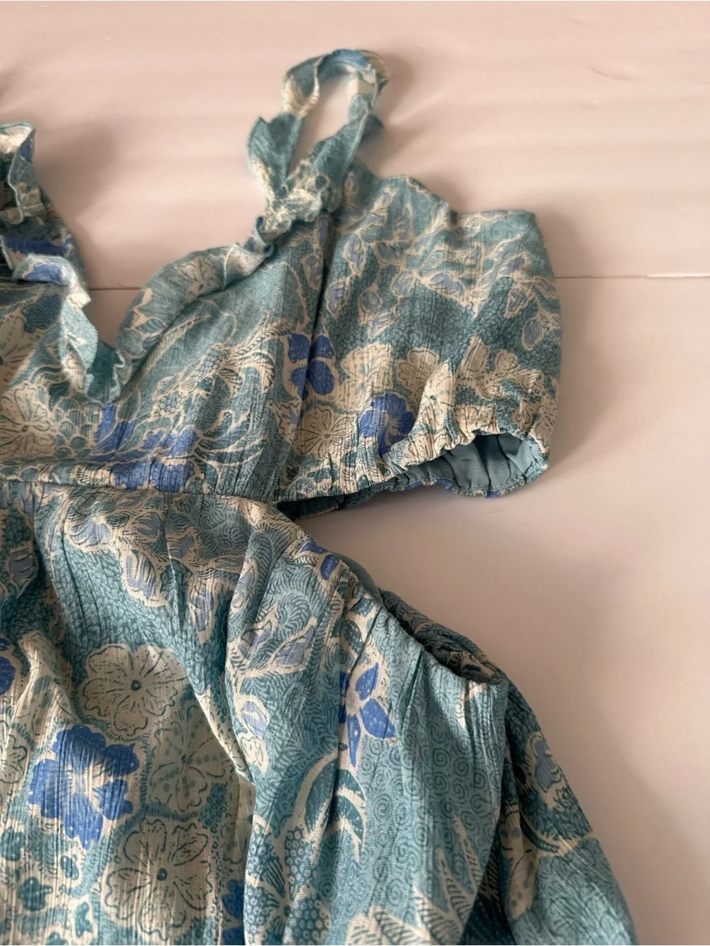 Abercrombie & Fitch Teal Floral Midi Dress Size XL